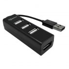 SBOX H-204 :: USB 2.0 хъб, 4 порта, черен