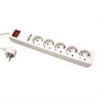VALUE 19.99.1036 :: Power Strip, 5-way, with Switch, white, 1.5 m