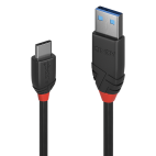 LINDY 36915 :: USB 3.1 Type A to Type C, 3A, Black Line, 0.5m