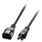LINDY LNY-30341 :: Захранващ удължителен кабел, IEC C14 to IEC C5 Cloverleaf, 2.0 м