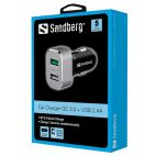 SANDBERG SNB-441-10 :: Car Charger 1x QC 3.0 + 1x USB, 2.4A