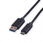 ROLINE 11.02.9010 :: USB 3.2 Gen 1 кабел, A-C, M/M, черен цвят, 0.5 м