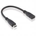 ROLINE 11.02.9015 :: USB 3.2 Gen 2 Type C Cable, C-C, M/F, black, 0.15 m