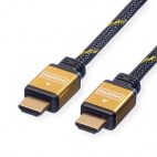 ROLINE 11.04.5501 :: GOLD HDMI High Speed Cable + Ethernet, M/M, 1.0 m