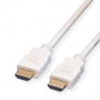 ROLINE 11.04.5715 :: HDMI High Speed кабел + Ethernet, M/M, бял цвят, 15.0 м