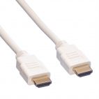 ROLINE 11.04.5715 :: HDMI High Speed кабел + Ethernet, M/M, бял цвят, 15.0 м