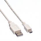 VALUE 11.99.8730 :: USB 2.0 Cable, A - 5-Pin Mini, M/M, white, 3.0 m