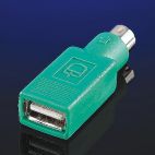 VALUE 12.99.1072 :: Преходник за мишка, USB - PS/2, зелен