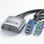 VALUE 14.99.3260 :: Auto KVM Switch, &quot;Star&quot; 1x User - 4x PCs, type PS/2, incl. 4x KVM cables 1.8m