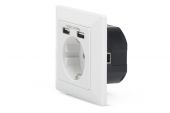 ASSMANN DA-70613 :: DIGITUS Safety socket for flush mounting with 2 USB ports