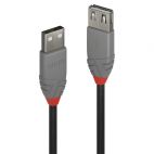 LINDY LNY-36702 :: 1m USB 2.0 Type A Extension Cable, Anthra Line