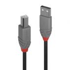 LINDY LNY-36670 :: USB 2.0 кабел, Anthra Line, Type A-B, M/M, 0.20 м