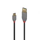 LINDY LNY-36886 :: 1m USB 2.0 Type C to A Cable, Anthra Line