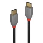LINDY LNY-36871 :: USB 2.0 кабел, Anthra Line, Type C-C, M/M, 3A (60W), 1.0 м
