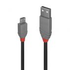 LINDY 36730 :: USB 2.0 Type A to Micro-B Cable, Anthra Line, 0.2m