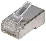 INTELLINET 790543 :: 100-Pack Cat.5e RJ45 Modular Plugs STP, 3-prong, for solid wire