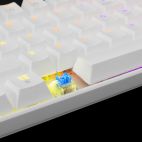 WHITE SHARK SHINOBI-W :: Геймърска клавиатура GK-2022 SHINOBI, механична, бяла, сини клавиши