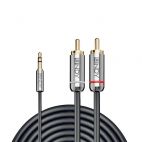 LINDY LNY-35333 :: 3.5 мм към 2x RCA аудио кабел, Cromo Line, 1 м