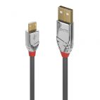 LINDY LNY-36651 :: USB 2.0 кабел, 1x Type A M, 1x Micro-B M, Cromo Line, 1 м