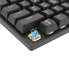WHITE SHARK GK-2107 :: Геймърска клавиатура Commandos Elite, механична, сини суичове, черна