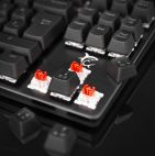 WHITE SHARK GK-2101 :: Геймърска TKL клавиатура SPARTAN-X, механична, червени OUTEMU суичове, черна