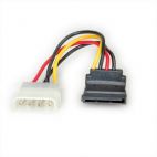 ROLINE 11.03.1061 :: Power Adapter Cable, 4-pin HDD to SATA (90°), 0.1 m
