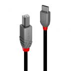LINDY LNY-36940 :: USB 2.0 кабел, Anthra Line, Type C - B, M/M, 0.5 м