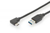 ASSMANN AK-300147-010-S :: DIGITUS USB Type-C 90° към USB А кабел M/M, 1м