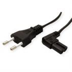 VALUE 19.99.2088 :: Euro Power Cable, 2-pin, C/ connector 90° angled, black, 1.8 m