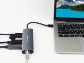 SANDBERG SNB-136-43 :: Докинг станция USB-C към HDMI, LAN, DP,  USB