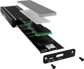 RAIDSONIC IB-1824ML-C31 :: USB 3.1 Type-C и Type A кутия за M.2 NVMe SSD устройства до 80 mm, RGB светлини