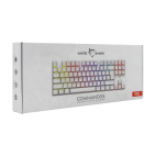 WHITE SHARK GK-2106 :: Геймърска TKL клавиатура Commandos, механична, червени суичове, бяла