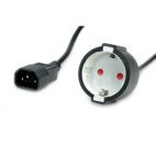 VALUE 19.99.1117 :: Захранващ кабел German Socket към IEC C14 Plug, black, 0.3 м