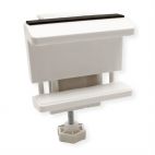 VALUE 19.99.3233 :: Clamp-On Power Strip Holder, Desk Leg Mount, white
