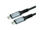 VALUE 11.99.9087 :: Кабел USB4 Gen2x2, Emark, Type C–C, M/M, 20 Gbit/s, 240W, черен, 2 м