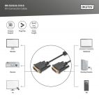 DIGITUS DB-320101-030-S :: DVI cable, DVI(24+1), 2x ferrit M/M, DVI-D Dual Link, 3 m