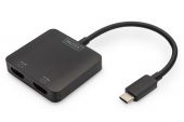 DIGITUS DS-45338 :: 2-портов MST видео хъб USB-C - 2x HDMI 2.0, 4K/60Hz 
