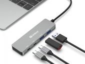 Sandberg SNB-136-50 :: Хъб USB-C към 2xUSB-A + 2xUSB-C Hub