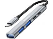 Sandberg SNB-336-50 :: Хъб USB-C към 3xUSB-A + 2xUSB-C SAVER