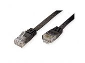 VALUE 21.99.0961 :: Cable UTP Cat.6 (Class E), extra-flat, black, 1m