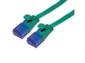 VALUE 21.99.2041 :: Cable UTP Cat.6A (Class EA), extra-flat, green, 1m
