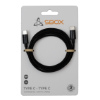 SBOX TYPEC-1-B :: Cable USB TYPE C to TYPE C M/M, 60W, 1m, black