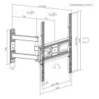 SBOX PLB-3644-2 :: WALL MOUNT LCD, Screen size: 32“ – 55“, 35 kg, VESA 100x100, 400x400, black