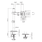 SBOX LCD-351/1-2 :: DESKTOP MOUNT, Desk, 1x LCD, black