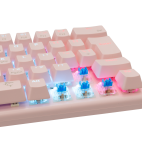 WHITE SHARK WAKIZASHI-US-P-BLUE.SW :: MECHANICAL KEYBOARD, GK-002421 WAKIZASHI, blue switches, pink