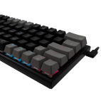 WHITE SHARK WAKIZASHI-US-B-G-RED.SW :: MECHANICAL KEYBOARD, GK-002111 WAKIZASHI, red switches, black-grey