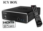 ICYBOX IB-MP309HW-B :: Мултимедиен мрежов плейър с 3.5" гнездо за HDD, HDMI, Full HD резолюция