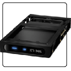 ICYBOX IB-266StUSD-B :: Външна кутия за 2.5" SATA HDD, докинг станция за FDD гнездо, USB 2.0 & eSATA интерфейс