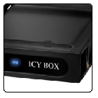 ICYBOX IB-266StUSD-B :: External combo case for 2.5" SATA HDDs, display,  docking station, USB 2.0 & eSATA interface