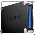 ICYBOX IB-550StUS2-B-BL :: Външна комбинирана кутия за 3.5 и 5.25" SATA HDD/DVD/CD, алуминиева, USB 2.0 & eSATA интерфейс